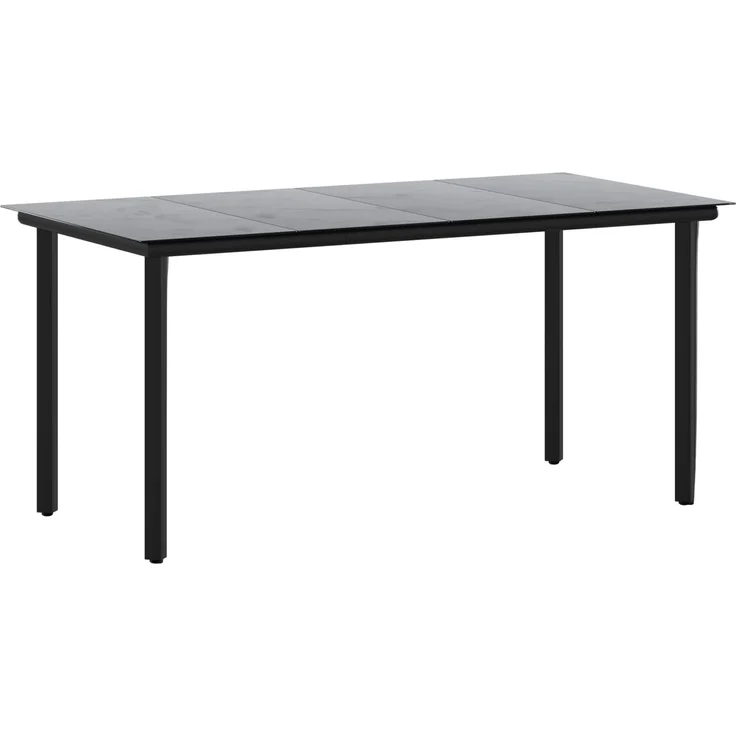 vidaXL Garten Essgruppe 5 stk. Schwarz und Cremeweiß 160 x 80 x 74 cm 3422486 – Bild 5