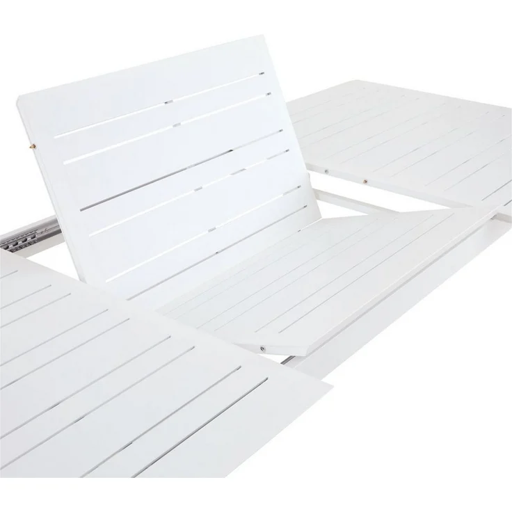 IDIMEX Gartentisch VERANO, Outdoor Tisch ausziehbar 180-260cm, Terrassen Tisch aus Alu weiß – Bild 2