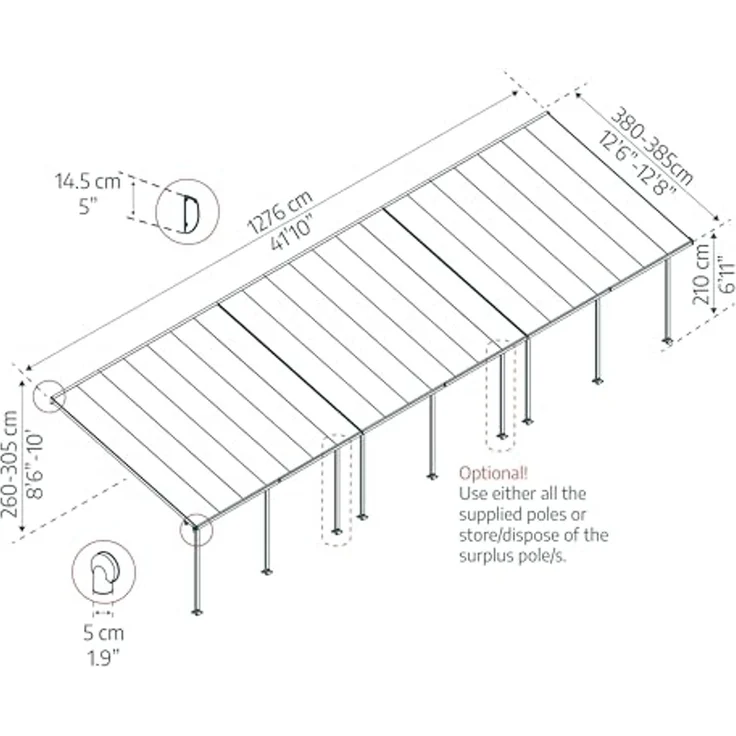 Palram - Canopia Aluminium Terrassenüberdachung – Bild 2