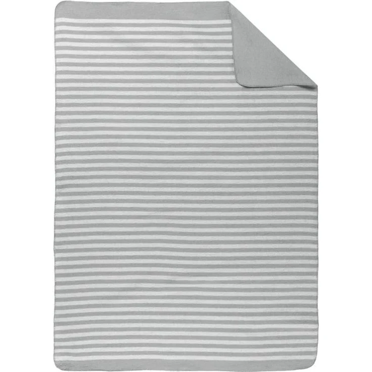 biberna 0837476 Melange Wohndecke 1x 150x200 cm STREIFEN, sturmgrau, 1x 150x200 cm – Bild 4