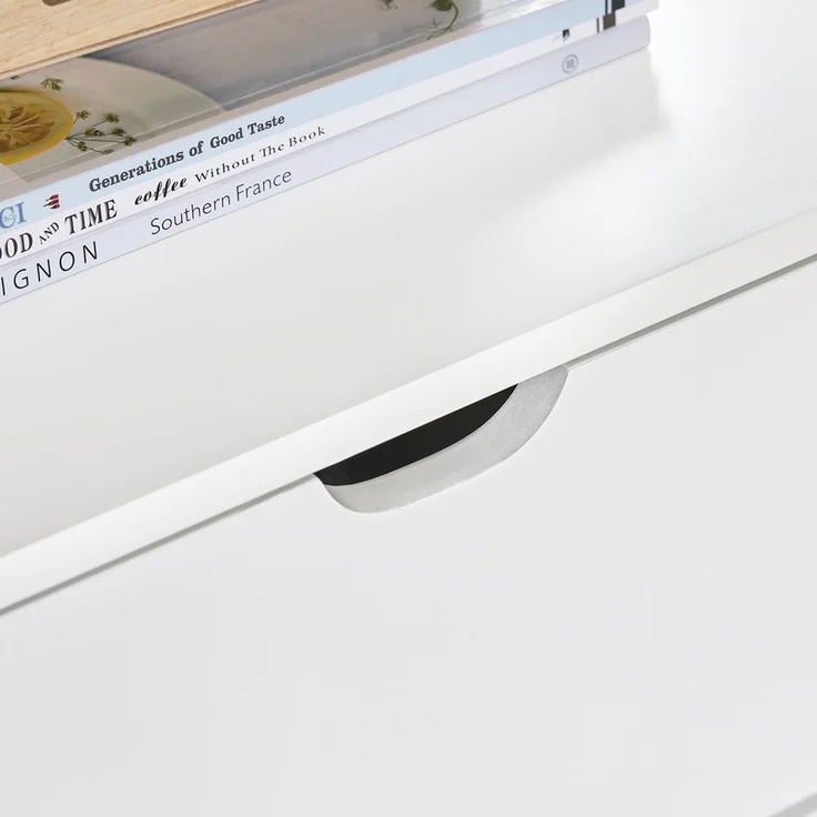 SoBuy FRG258-II-W Nachttisch, MDF, Lackiert, Weiß, 45 x 55 x 38 cm – Bild 6