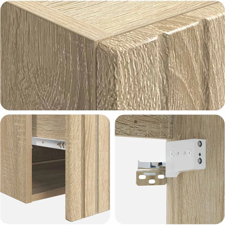 vidaXL Badezimmerschrank-Set 3 stk. Sonoma-Eiche 157 x 44,5 x 80 cm 3405759 – Bild 8