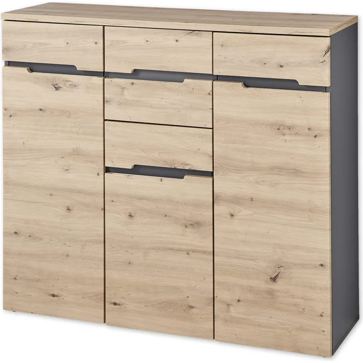 Kommode MEMPHIS GH24 3-türig Artisan Eiche Graphit Nachbildung
