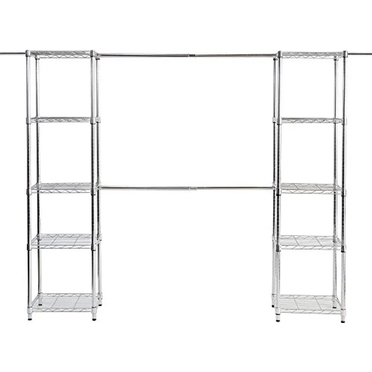 Seville Classics Garderoben System, Stahl, Silber, 160/218 W x 36 D x 183cmH, SHE16200B