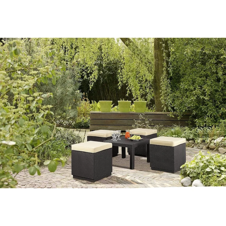 Allibert Polyrattan Gartentisch "Victoria", braun – Bild 6