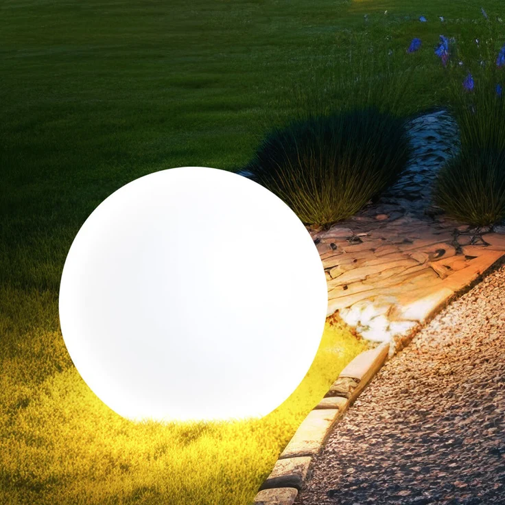 Kugelleuchte, Erdspieß, weiß, 40 cm – Bild 6