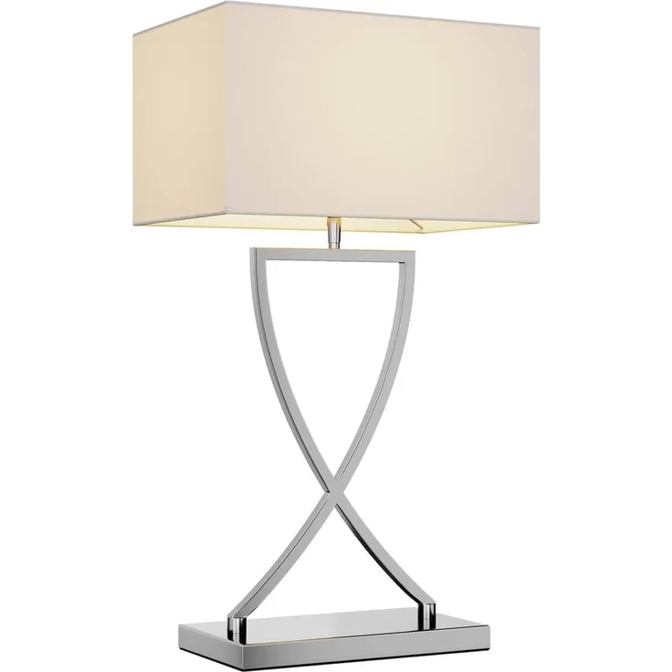 Lucande Tischleuchte Evaine, Metall, Chrom IP20, 1 x 15 W LED