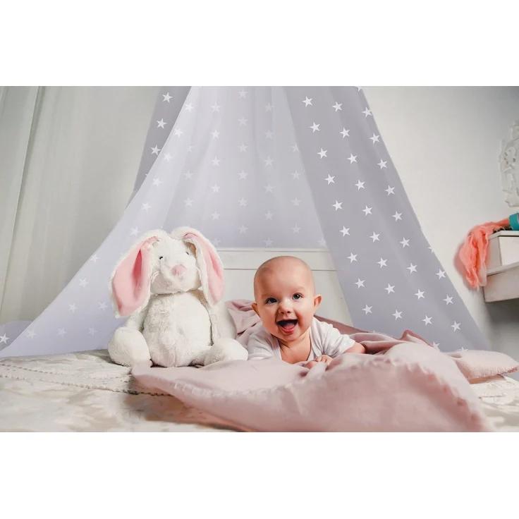 Amilian Betthimmel (Himmel für Babybett, Stubenwagen, Babywiege), Chiffon- oder Vollstoffhimmel – Bild 3
