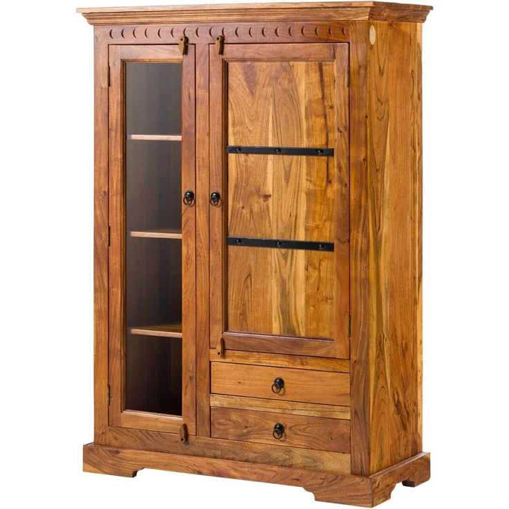 Vitrine Akazie 110x45x155 honig lackiert OXFORD #0425 – Bild 1