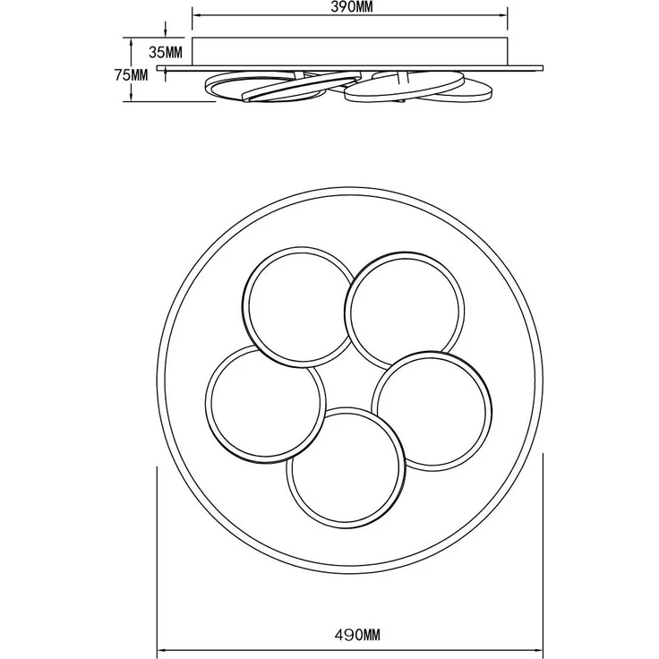 Trio Leuchten LED Deckenleuchte Mandala 35W warmweiß-kaltweiß – Bild 12
