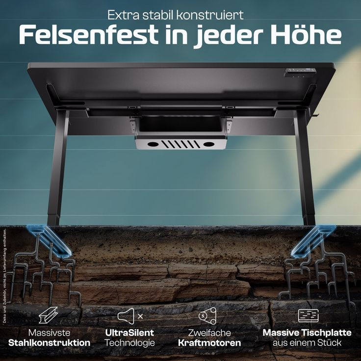 ProDesk Schwarz/Schwarz (160x80 cm) – Bild 3