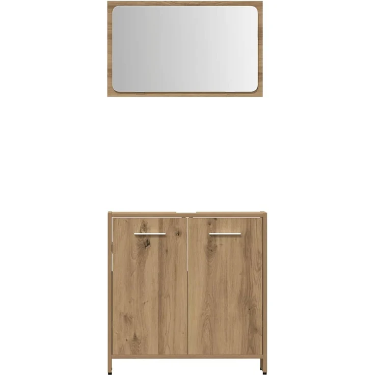 vidaXL 4-tlg. Badmöbel-Set Artisan-Eiche Holzwerkstoff 3328554 – Bild 8