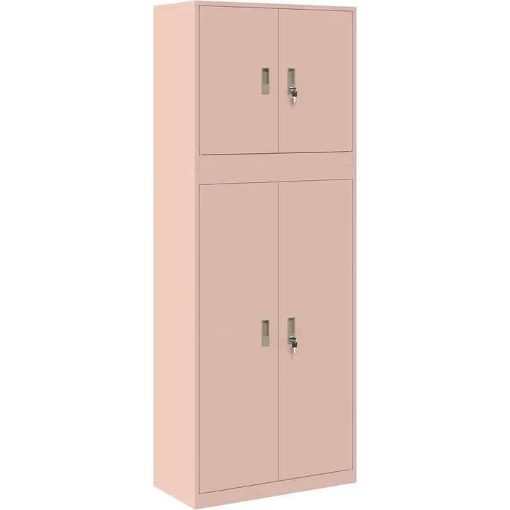 vidaXL Aufbewahrungsschrank 2 stk. Rosa 80 x 40 x 210 cm Stahl 3438742 – Bild 2