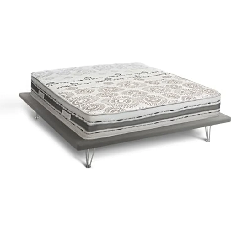 Talamo Italia - Delia-Doppelmatratze, abnehmbarer Bezug aus Memory-Schaum und unabhängigen Mikrofedern, 100 % Made in Italy, milbenhemmend und hypoallergen, 120 x 190 x 25 cm – Bild 6