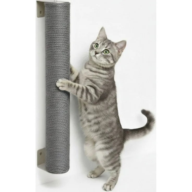 eyepower Kratzbaum zur Wandmontage - 60 cm Wandkratzbaum für Katzen - Sisal Kratzstamm, Sisalstamm Wand - Katzenkratzbaum platzsparend - Kletterwand Katze