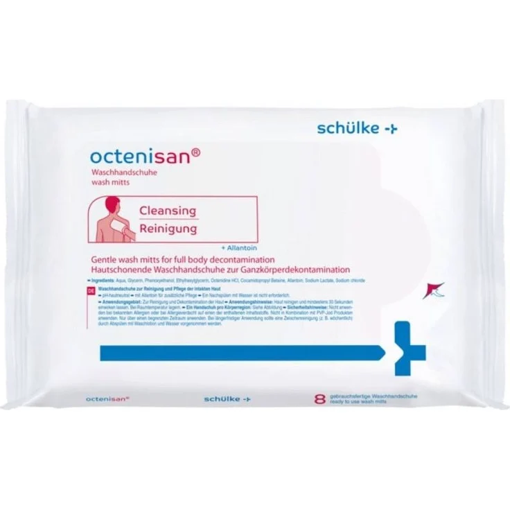 SCHÜLKE & MAYR GmbH Waschhandschuh octenisan Waschhandschuhe INT 8 ST SP - B01INEGG1G, Packung – Bild 3
