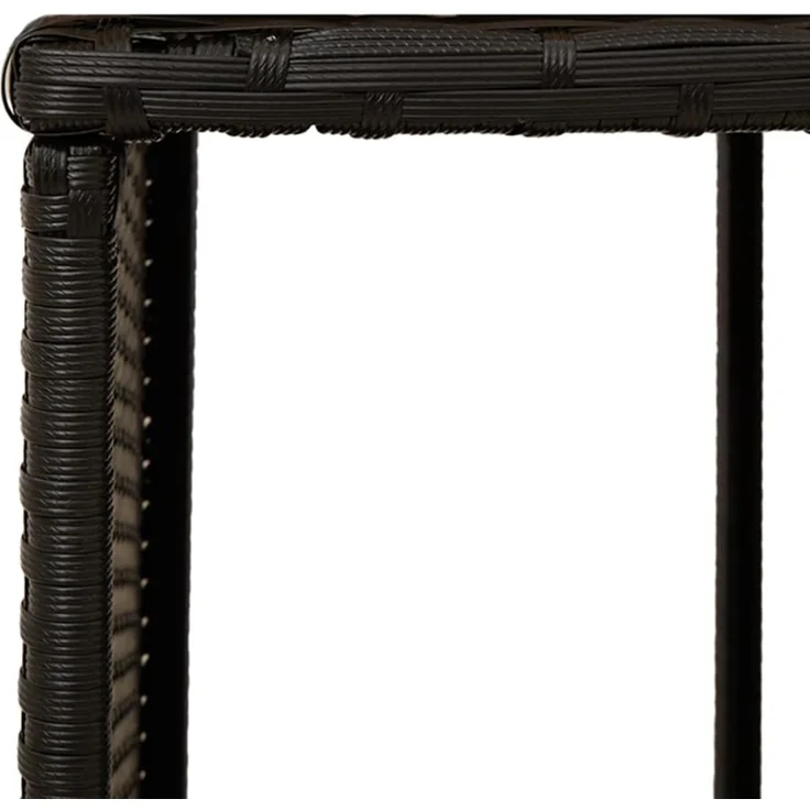 vidaXL Whirlpool-Umrandung Schwarz Poly-Rattan und Massivholz Akazie 365614 – Bild 7