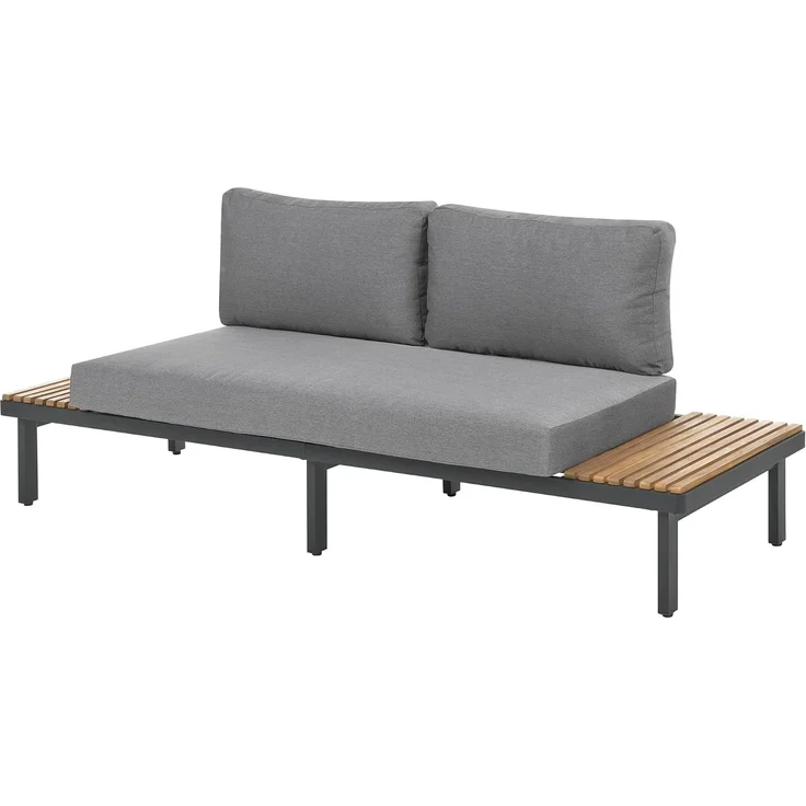 Lounge Set mit Tisch 5-Sitzer FIVIZZANO Akazienholz Dunkelgrau – Bild 5