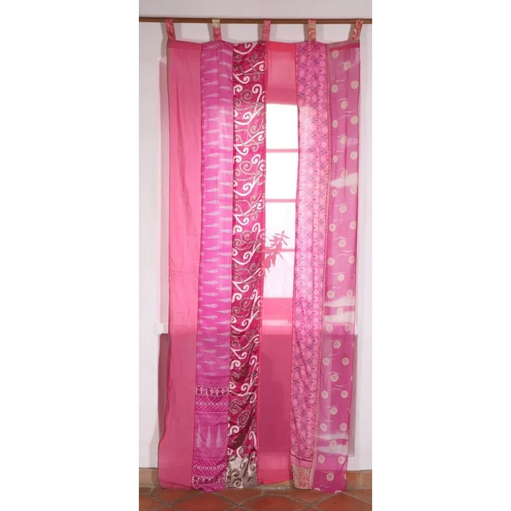 Guru-Shop Vorhang Seidiger Vorhang (1 Stk) Gardine aus Patchwork.. – Bild 1