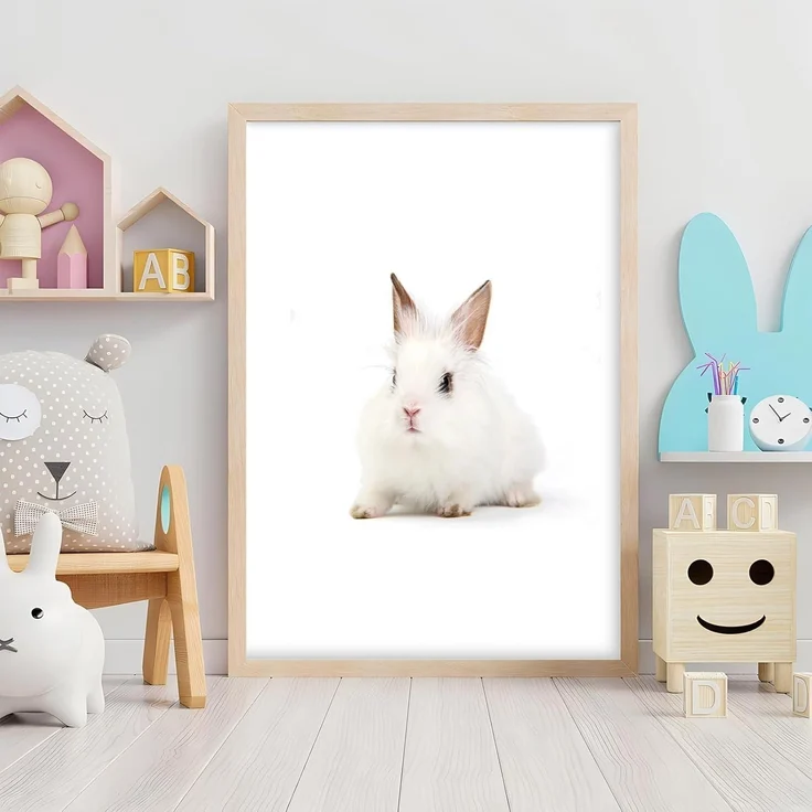 Poster 2er Set Kinderzimmer Kaninchen Wandbilder 40x50cm B – Bild 8