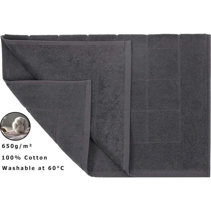 Betz Badematte Badvorleger Berlin Größe 50x70 cm Qualität 650 g/m², beidseitig nutzbar, Baumwolle, maschinenwäsche – Bild 3