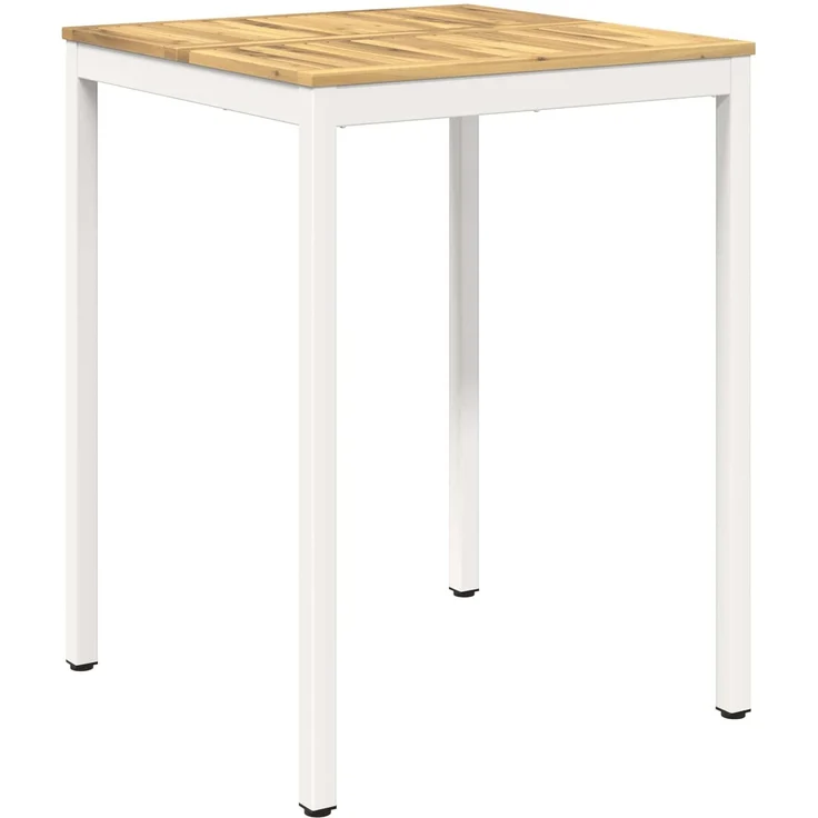 vidaXL Gartenbar-Tisch NAARDEN Weiß gewaschen 80 x 80,5 x 105 cm 901777 – Bild 2