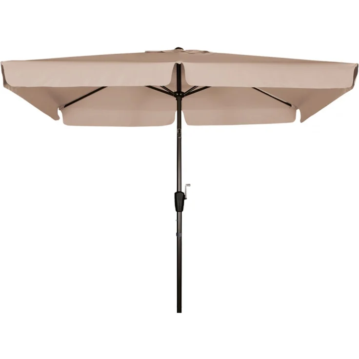 Derby by Doppler Sonnenschirm / Kurbelschirm "Basic Lift neo 210 x 140", greige, 210 x 140 cm – Bild 1