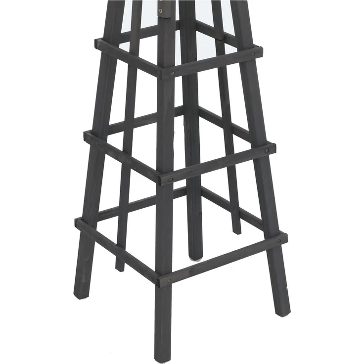 Rankgitter HWC-Q19, Pflanzgitter Klettergitter Rankhilfe Spalier Holz FSC®-zertifiziert 148x33x33cm ~ anthrazit-grau – Bild 7
