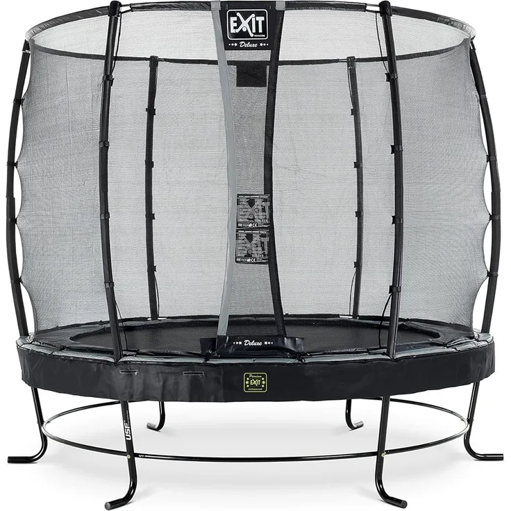 EXIT Elegant Premium Trampolin ø253cm mit Deluxe Sicherheitsnetz