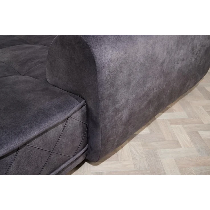 riess-ambiente Ecksofa DECADENCIA 320cm dunkelgrau · XXL Couch aus Samt inkl. 8 Kissen, Einzelartikel 1 Teile, Big-Sofa in L-Form · Ottomane beidseitig montierbar · Modern Design – Bild 6