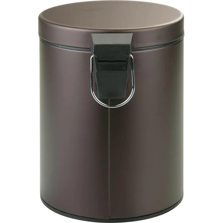 mDesign Tretmülleimer Abfalleimer Mülleimer Deckel Inneneimer 5L Metall Bronze – Bild 4