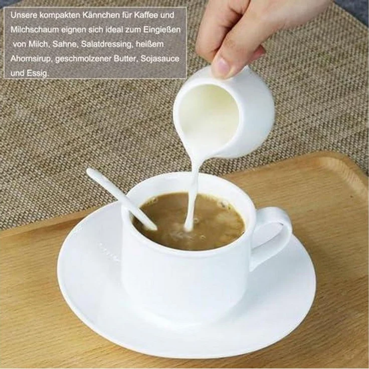 FELIXLEO Milchkännchen Mit 130ml Fassungsvermögen ideal für den täglichen Kaffeegenuss nun, (1-St) – Bild 4