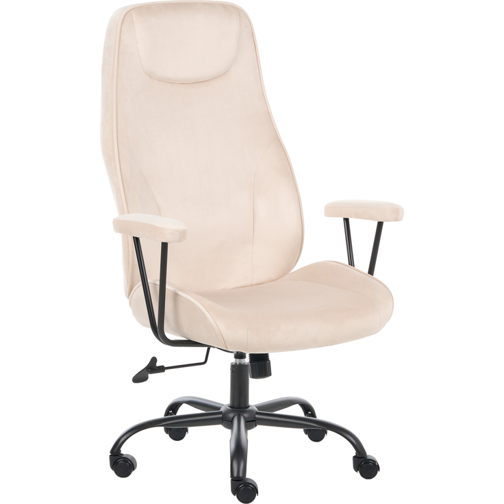 Bürostuhl TITAN Samtstoff Hellbeige – Bild 4