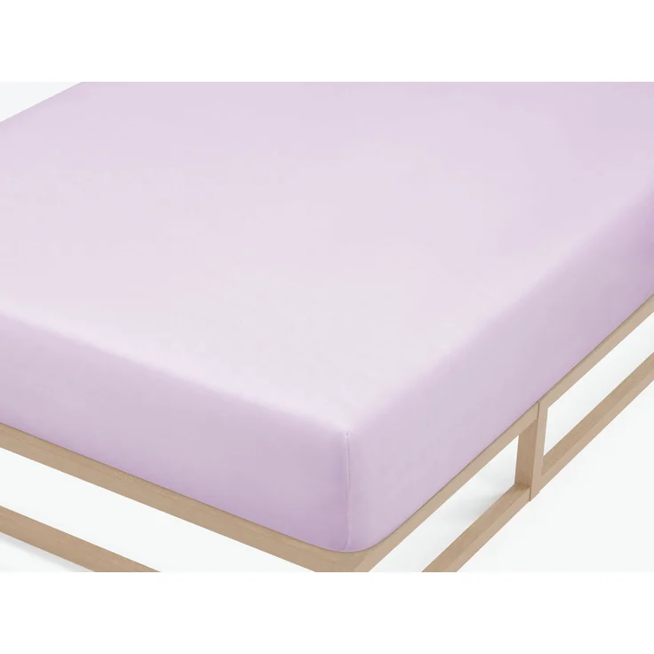 biberna Feinjersey-Spannbetttuch, 100 % Baumwolle, flieder, 1x 180x200 cm - 200x200 cm – Bild 1