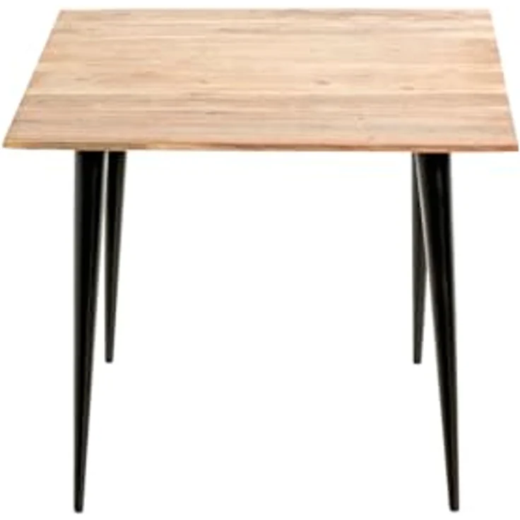 XXXL Beistelltisch, massiv, schwarz, Akazie, quadratisch, 55x46x55 cm, einfacher Aufbau – Bild 3