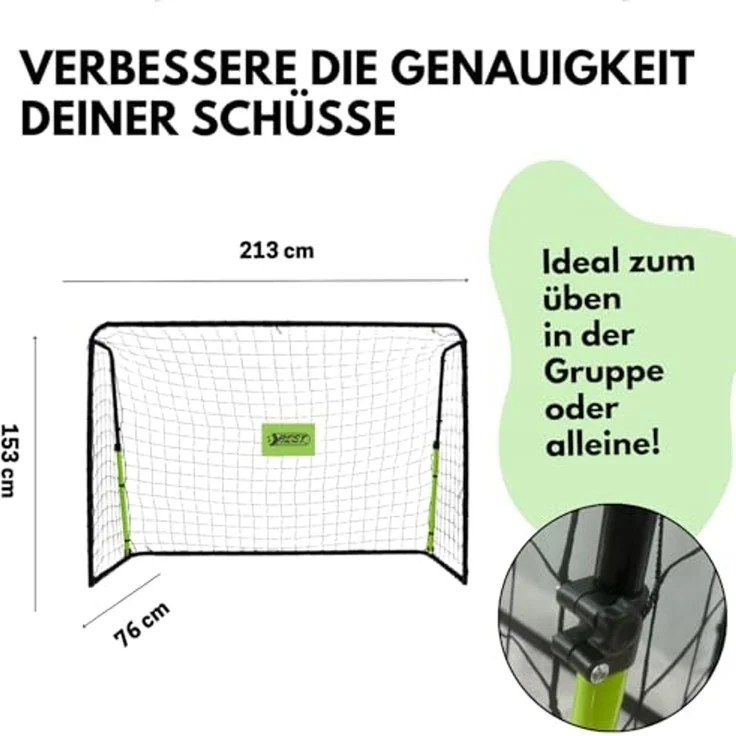 Best Sporting Fußballtor 11050 Fußballtor Rebound 213 x 153 x 76 cm – Bild 5