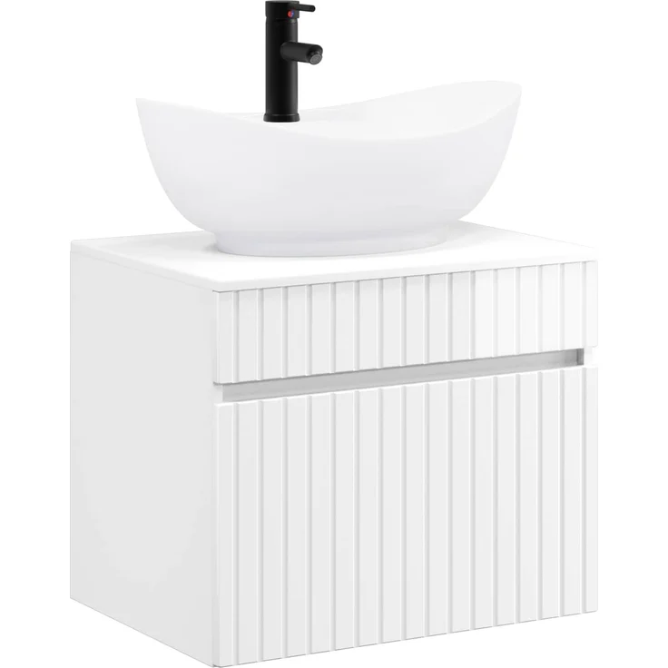 vidaXL Waschbeckenschrank Hochglanz Weiß 59 x 44,5 x 80 cm 3404314 – Bild 2