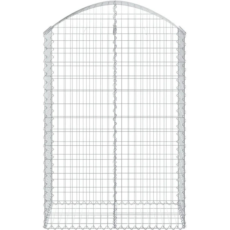 vidaXL Gabione mit Hochbogen 100x50x140/160 cm Verzinktes Eisen 153437 – Bild 3