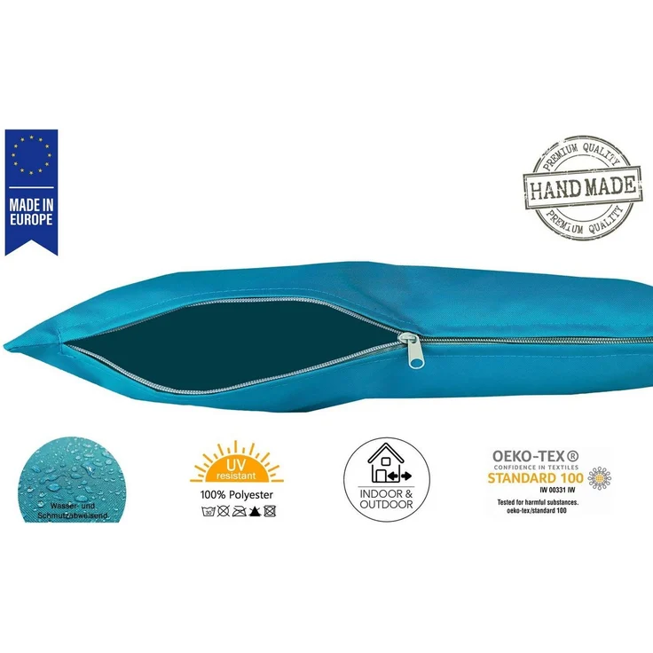 JACK Kissenbezüge 2er Set 50x50cm Outdoor Wasserfest, (2 Stück), 2x Kissenhülle, strapazierfähig, wasserabweisend, Innen & Außen – Bild 2