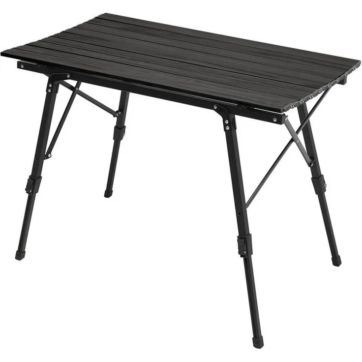 JAWINIO Campingtisch Gartentisch Klapptisch höhenverstellbar Aluminium Schwarz