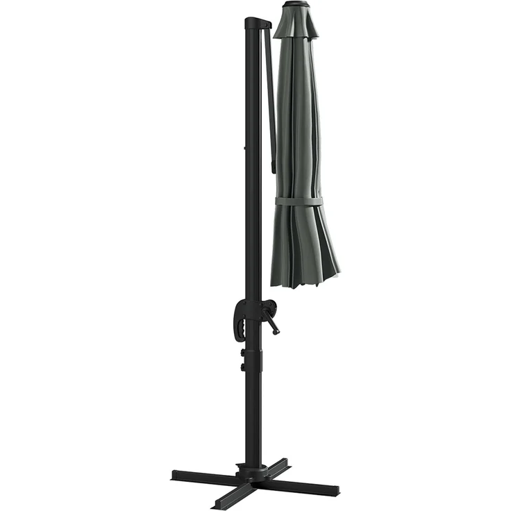 STEELSØN 'Elaris' Premium Sonnenschirm 300x300 cm quadratisch, neigbar und 360-Grad drehbar, anthrazit, Ampelschirm inkl. Hülle, extrem robuste Metall-Stange, 220 g/m² Polyester, UV50+ – Bild 11