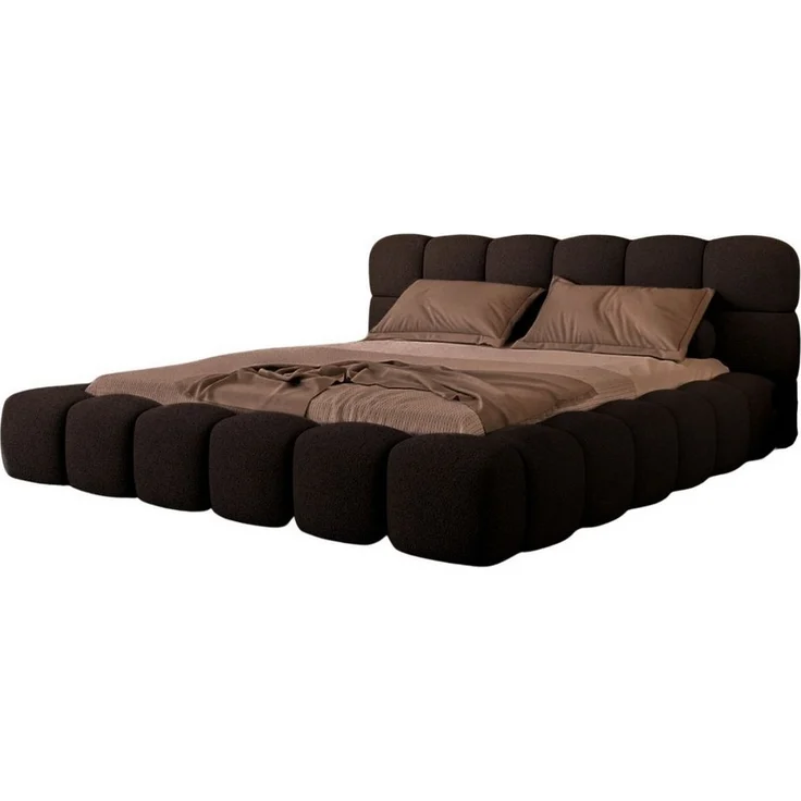 Compleo Polsterbett BUBBLE boucle Designerbett 140/160/180x200 BIZU, Wolkenbett, TOPSELLER Stauraumbett MADE IN EU – Bild 2