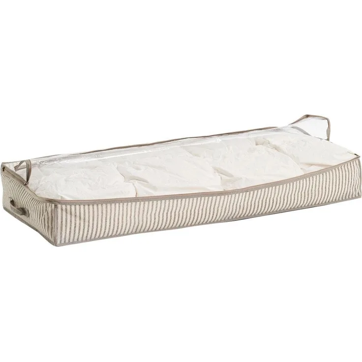 Zeller Present Aufbewahrungstasche Stripes (2-tlg), Vlies, beige