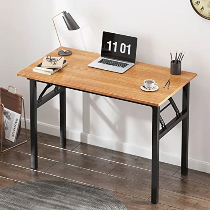 SogesHome Klapptisch Computertisch 80x40 cm PC Tisch Kleiner Schreibtisch Bürotisch Büroarbeitsplatz für Home Office Verwendung Schreibtisch Esstisch Konferenztisch – Bild 8