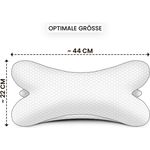 Amilian Nackenkissen - Knochenkissen - Leseknochen ca. 44x22 cm - Lesekissen, Leseknochen für Erwachsene, Buch- und Tabletstütze - Nackenrolle, Bücherknochen - Lesekissen für Bett und Sofa