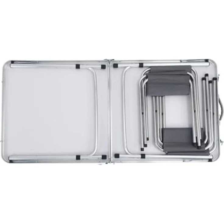 Greemotion Campingtisch mit Stühlen klappbar 4er Set [Faro] Klapptisch Reisetisch (1x Campingtisch, 4x Stühle), ultraleicht & faltbar (120x60x70 cm) – Bild 6