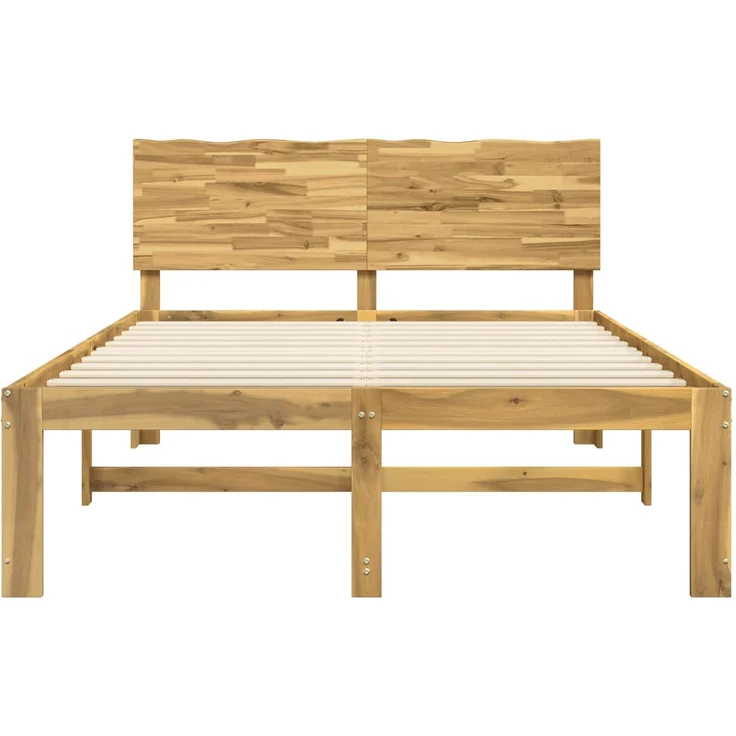 vidaXL Doppelbettgestell mit Kopfteil ROSTOCK Weiß 150 x 200 cm 3405451 – Bild 4