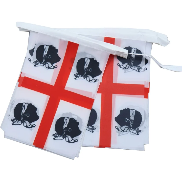 AZ FLAG - Fahnenkette Sardischer Nationalismus 6 Meter Mit 20 Flaggen - 21x14 cm - Sardinien Girlande Flaggenkette 14x21 Cm