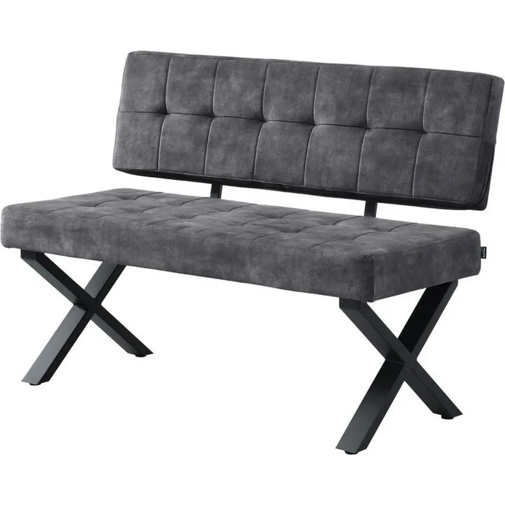 B&D home Essbank KAREN (1-St), gepolstert, Metallgestell, mit oder ohne Rückenlehne, in 120/140/160cm