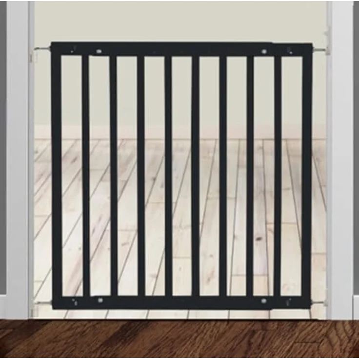 Safetots Robustes Holz Babygitter für Treppen, Schwarz, 63. 5 cm - 105. 5 cm, Holz Schraubgitter, Schraubbefestigung als Sicherheitssperre, stilvolles Design und praktisches Sicherheitsgitter – Bild 11